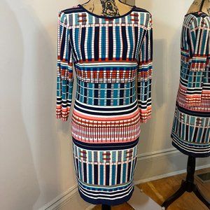 Eliza J Multi Color Pattern Dress